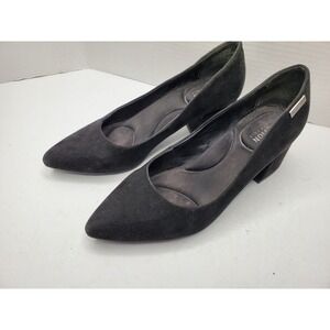 Kenneth Cole Black Suede‎ Kick Pumps Block Heeled Size 8.5 US